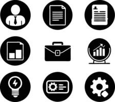 set of business icon illustration.idea, contact, target, organization, community, network, technology, businessman vector
