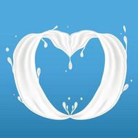 splash of milk. texture, milk and yogurt design elements. vector