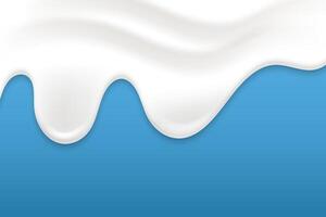 Waves of milk falling down, yogurt texture. vector