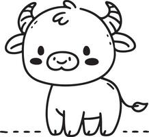 Cute Cartoon Animal Doodle playful and minimal vector
