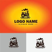 Tractor farm agriculture logo icon for business brand app icon farm industries machinery Tractor logo template vector