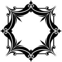 decorative corners and dividers frame illustration black and white vector