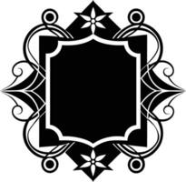 decorative corners and dividers frame illustration black and white vector