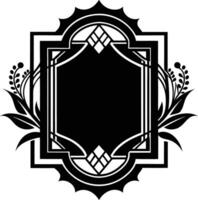 decorative corners and dividers frame illustration black and white vector