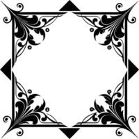 decorative corners and dividers frame illustration black and white vector