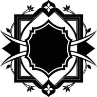 decorative corners and dividers frame illustration black and white vector