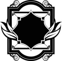 decorative corners and dividers frame illustration black and white vector