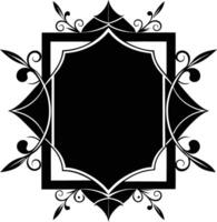 decorative corners and dividers frame illustration black and white vector
