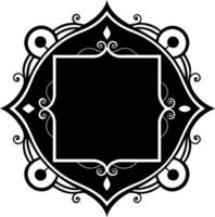 decorative corners and dividers frame illustration black and white vector