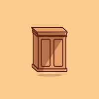Judge or jury table cartoon illustration National Day of Justice concept icon isolated vector