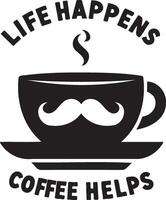 Coffee Cup and Beans Caffeine, Brew, Cup, Beans, Aroma, Hot, Drink, Roasted, Cafe vector
