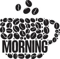 Coffee Cup and Beans Caffeine, Brew, Cup, Beans, Aroma, Hot, Drink, Roasted, Cafe vector