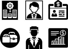 set of business icon illustration.idea, contact, target, organization, community, network, technology, businessman vector