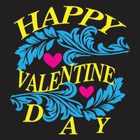 Happy Valentine day Print design vector