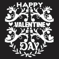 Happy Valentine day Print vector