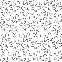 Black And White Memphis Squiggle Pattern Background vector