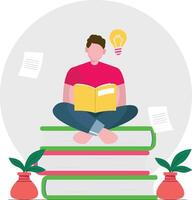 study to guide illustration vector