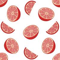 Seamless pattern with grapefruit. Summer tropical background. vector