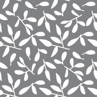 Seamless pattern with hand-drawn leaves. Floral pattern. Floral background. Best for fabric, wrapping paper, home textile. vector