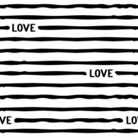 Grunge lines with interrupting lettering Love. Seamless pattern. Greeting card design vector