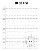 To do list. vector