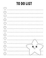 To do list. vector