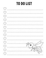 To do list. vector