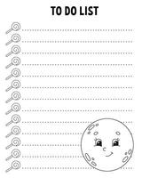 To do list. vector