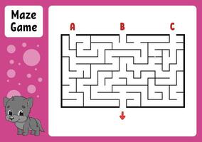 Rectangle maze. Game for kids. vector