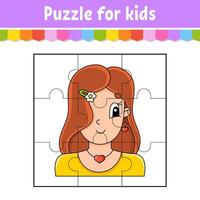 Puzzle game for kids. vector
