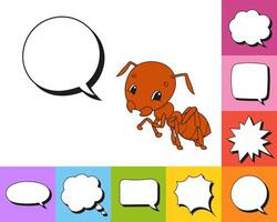 Speech bubble of different shape. vector