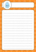 Lined sheet template. vector