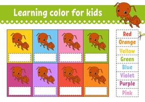 Learning color for kids. vector