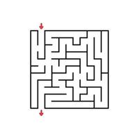 Abstract square maze. vector
