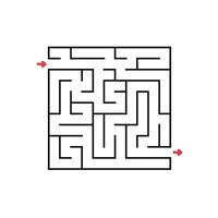 Abstract square maze. vector