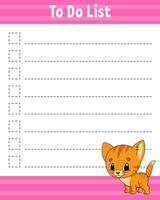 To do list. vector