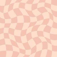Distorted checkered pattern. Groovy retro hippie seamless pattern. Retro style psychedelic Trendy 70s style. Trippy checkerboard Vintage background. Distorted geometric pattern. Abstract monochrome. vector