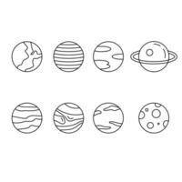 design space planet set vector