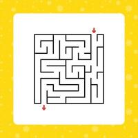 Abstract square maze. Game for kids. Puzzle for children. Labyrinth conundrum. Find the right path. illustration. vector