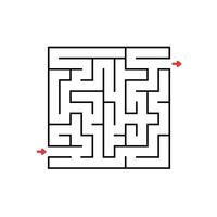 Abstract square maze. Game for kids. Puzzle for children. Labyrinth conundrum. Find the right path. illustration. vector