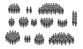 Group of people or group of users. Group icon, people icon set in trendy flat style. Persons symbol infographics website design, logo, app vector