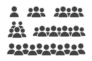 Group of people or group of users. Group icon, people icon set in trendy flat style. Persons symbol infographics website design, logo, app vector