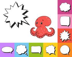 Speech bubble of different shape. vector