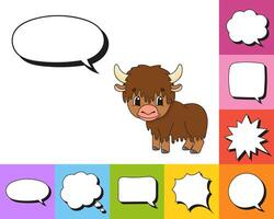 Speech bubble of different shape. vector