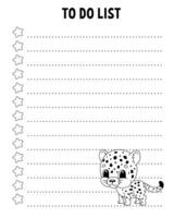 To do list. vector