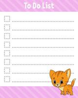 To do list. vector