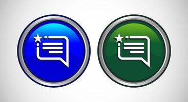 Testimonial Icon Button Set Design Illustration vector
