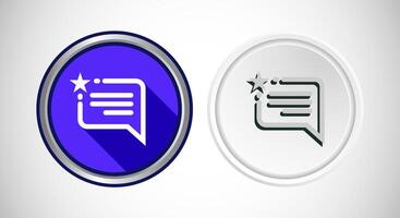Testimonial Icon Button Set Design Illustration vector