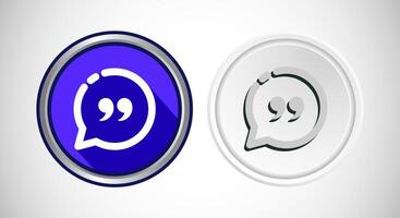 Testimonial Icon Button Set Design Illustration vector