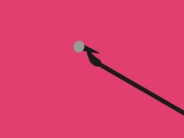 flat design microphone illustration vector